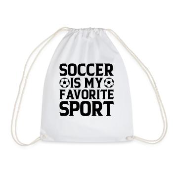 Jeu de football Joueur de football Le football est mon sp préféré - Sac de sport léger - blanc - Devant