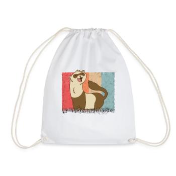 Ferret Retro Weasel Vintage - Sac de sport léger - blanc - Devant