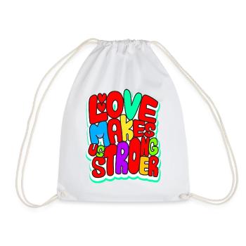 L’amour nous rend plus forts - Sac de sport léger - blanc - Devant