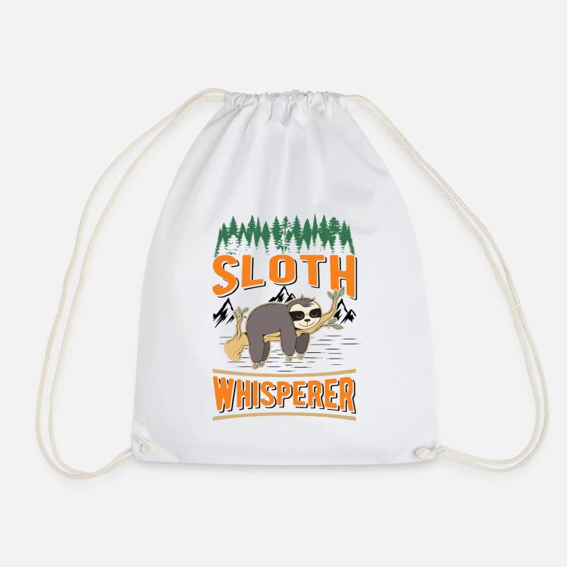 Faultier Flüsterer Sloth Whisperer - Turnbeutel - Weiß