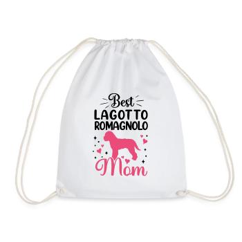 Best Lagotto Romagnolo Mama Truffle Dog - Drawstring Bag - white - Front