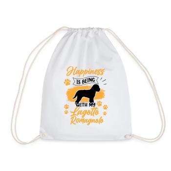 Lagotto Romagnolo makes truffle dog happy - Drawstring Bag - white - Front
