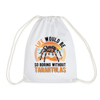 Tarantel Spinne Tarantula - Turnbeutel - Weiß - Vorne