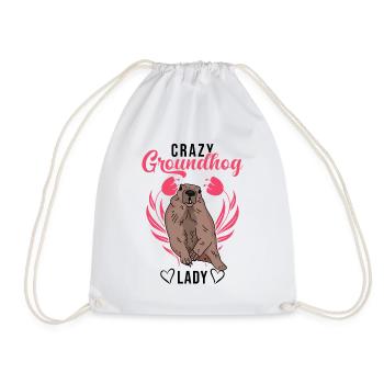 Marmotte folle Femme Crazy Groundhog dame - Sac de sport léger - blanc - Devant