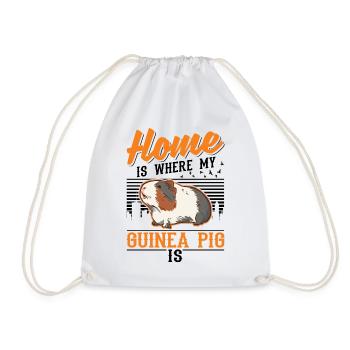 Guinea pigs at home Guinea Pig - Drawstring Bag - white - Front