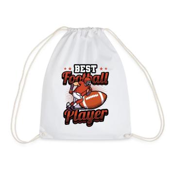 Best American Football Player - Drawstring Bag - white - Front