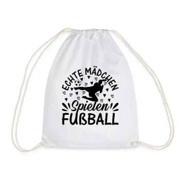 Fußball Spieler Mädchen - Echte Mädchen Spielen F - Turnbeutel - Weiß - Vorne