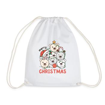 Arbre de Noël de l’ours polaire Joyeux Noël - Sac de sport léger - blanc - Devant