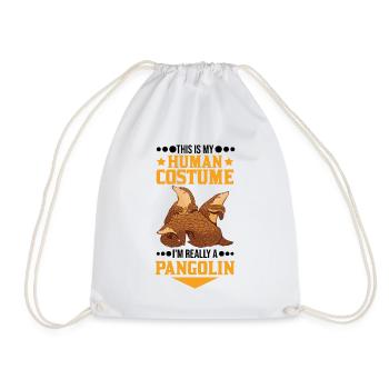 Pangolin Costume Humain Halloween Schuppentier - Sac de sport léger - blanc - Devant