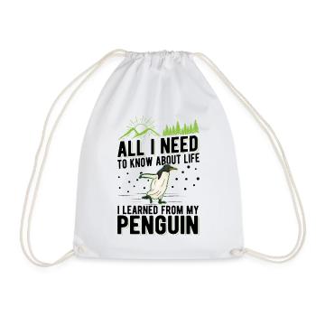 Pingouin Cadeau Pingouin - Sac de sport léger - blanc - Devant