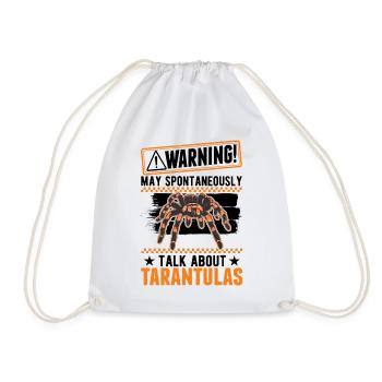 Warning Tarantula owner Tarantula - Drawstring Bag - white - Front