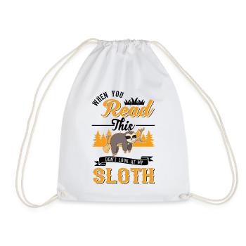 Sloth Gift Sloth - Drawstring Bag - white - Front