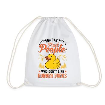 Rubber Duck Gift Squeaky Duck Bathing Duck - Drawstring Bag - white - Front