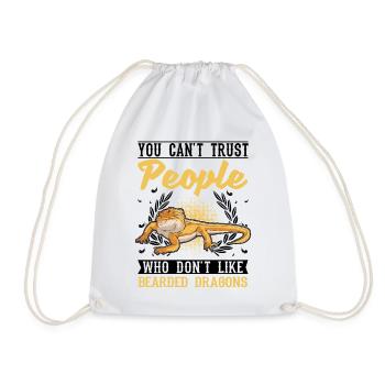 Dragon barbu Cadeau Dragon Barbu Pogona - Sac de sport léger - blanc - Devant