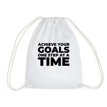 Typographie d’objectif La vie cite un message positif - Sac de sport léger - blanc - Devant