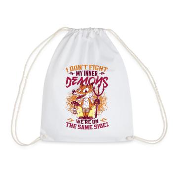 J’aime mes démons intérieurs, l’humour gothique. - Sac de sport léger - blanc - Devant