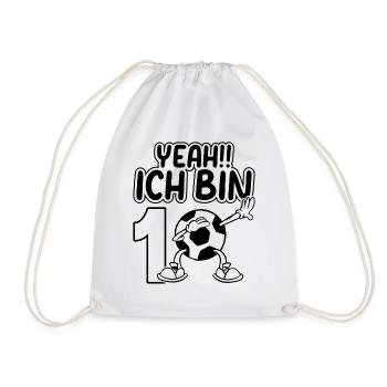 Fußballspieler - Yeah Ich bin 10 Geburtstag Fußbal - Turnbeutel - Weiß - Vorne
