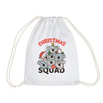 Koala Christmas Tree Christmas Squad Koalas - Drawstring Bag - white - Front