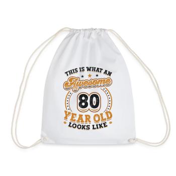 Voilà à quoi ressemble un homme génial de 80 ans. - Sac de sport léger - blanc - Devant