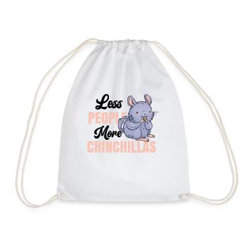 Plus de chinchilla moins de rongeurs - Sac de sport léger - blanc - Devant