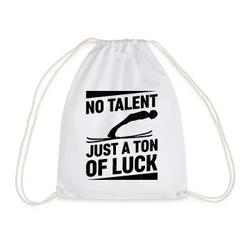 , just a lot of luck ski jumping - Drawstring Bag - white - Front
