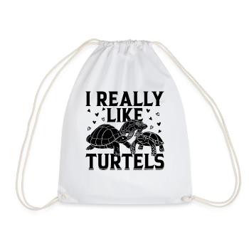 I Really Like Turtles Sea Turtle Lover Cute Turtle - Turnbeutel - Weiß - Vorne