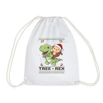 Joyeux Noël moche singes de Noël Arbre Rex - Sac de sport léger - blanc - Devant