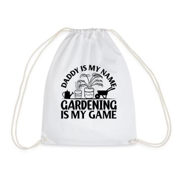 Jardiner papa est mon nom Le jardinage est mon jeu - Sac de sport léger - blanc - Devant