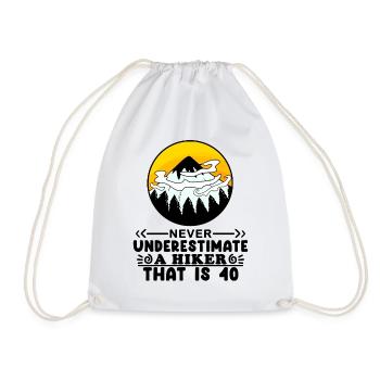 Wandern 40. Geburtstag Wanderer 40 Jahre alt - Turnbeutel - Weiß - Vorne