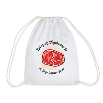 Steak Lover Meat Foodie Steak Meat Lover Beef - Drawstring Bag - white - Front