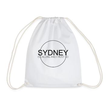 Sydney Quote - Drawstring Bag - white - Front