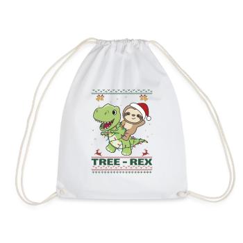 Joyeux Noël moche Noël paresseux Rex - Sac de sport léger - blanc - Devant
