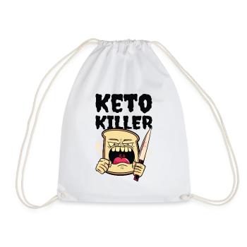 Keto Killer Ernährungsberater Lebensmittel Diät - Turnbeutel - Weiß - Vorne