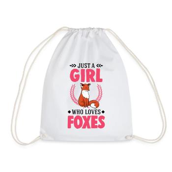 Cadeau Fox Girl - Sac de sport léger - blanc - Devant