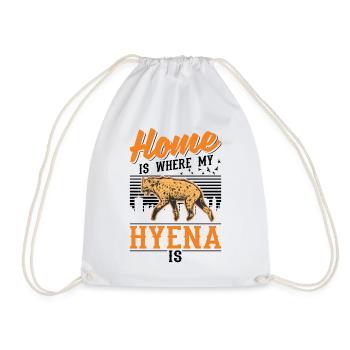 La maison est l’endroit où se trouve ma hyène - Sac de sport léger - blanc - Devant