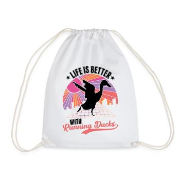 La vie est meilleure avec les canards qui courent - Sac de sport léger - blanc - Devant