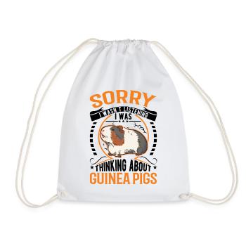 Guinea Pig Gift Guinea Pig - Drawstring Bag - white - Front