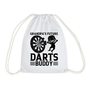 Darts Baby Darts Player Boy - Grandpa's Future Dar - Drawstring Bag - white - Front