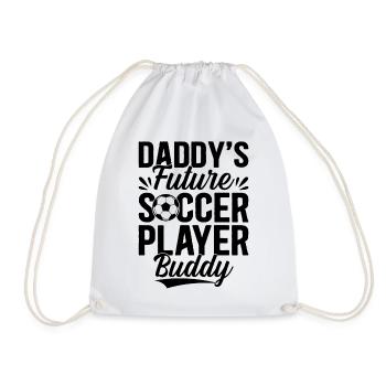 Soccer Kids - Daddy's Future Soccer Player Buddy - Drawstring Bag - white - Front