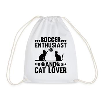 Passionné de soccer et amoureux des chats - Cat Owner Soccer - Sac de sport léger - blanc - Devant