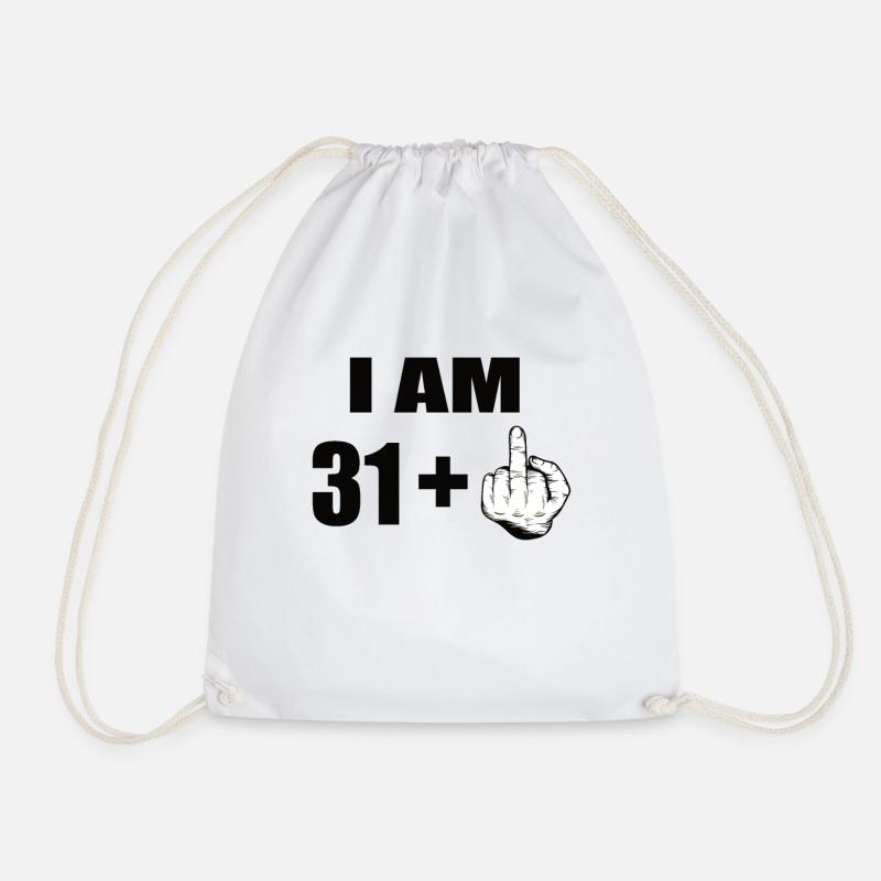 32nd birthday - Drawstring Bag - white