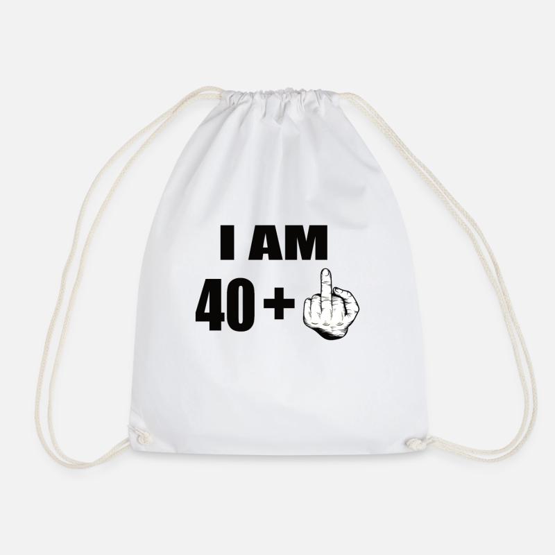 41st birthday - Drawstring Bag - white
