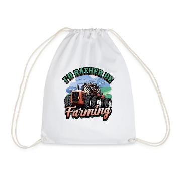 Je préfère être un agriculteur Tracteur Farmer - Sac de sport léger - blanc - Devant