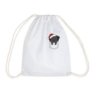 Joyeux Noël Sweet Labrador Breast Bag - Sac de sport léger - blanc - Devant