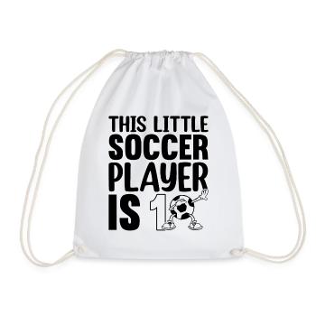 Anniversaire de football - Ce petit joueur de football a 10 ans - Sac de sport léger - blanc - Devant