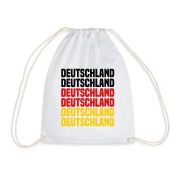Auf Geht's Deutschland Kämpfen & Siegen - Turnbeutel - Weiß - Vorne
