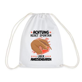 Redet spontan über Ameisenbär Ameisenfresser - Turnbeutel - Weiß - Vorne