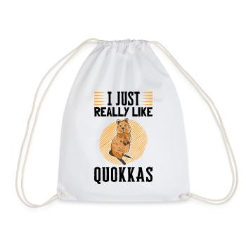 Ich mag Quokka australisches Beuteltier - Turnbeutel - Weiß - Vorne