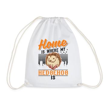 La maison est l’endroit où se trouve mon hérisson - Sac de sport léger - blanc - Devant