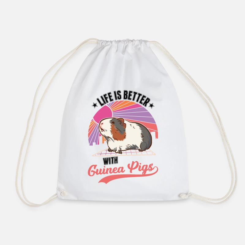 Cochon d’Inde Cadeau Cochon d’Inde - Sac de sport léger - blanc